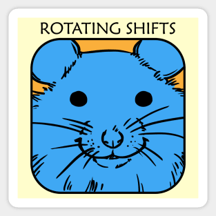 Rotating shifts - Boy hamster Sticker